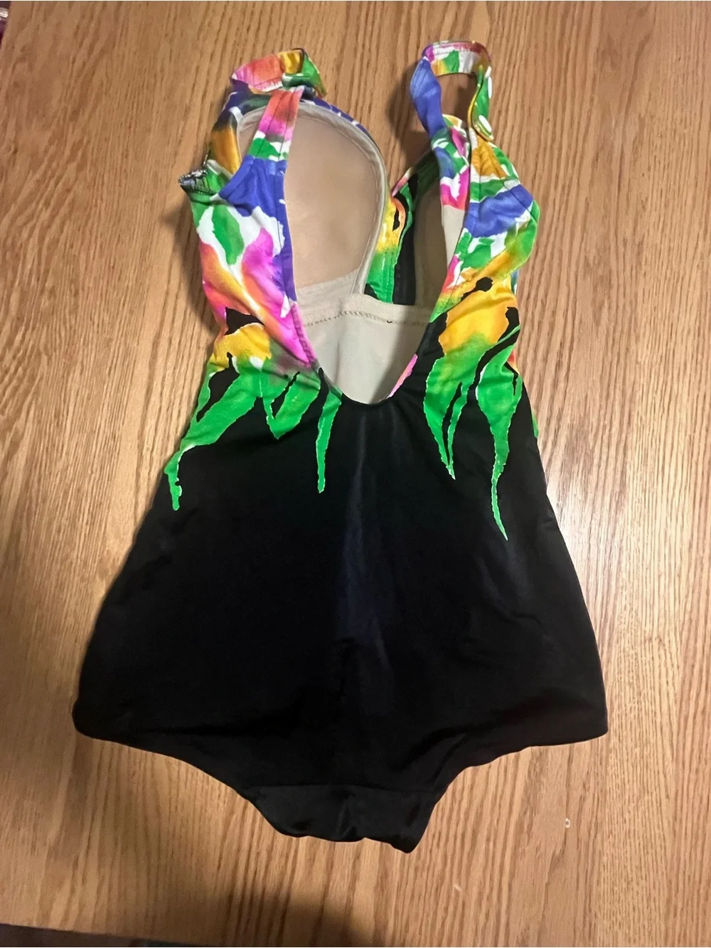 Vintage Hawaiian Floral Romper One Piece Swim Suit